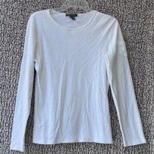 RALPH LAUREN White Long Sleeve T-Shirt